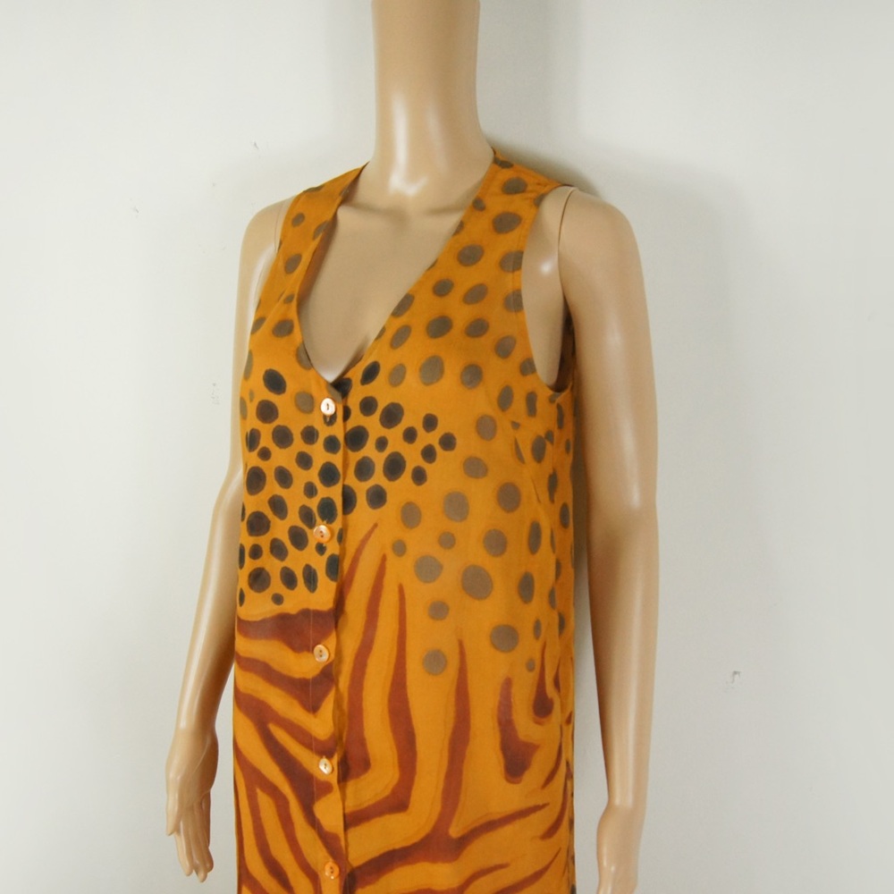Vintage Aquasuit by La Perla Animal Print Sleeveless Cover Maxi Dress - Picture 4 of 7